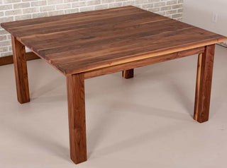 square walnut parsons table