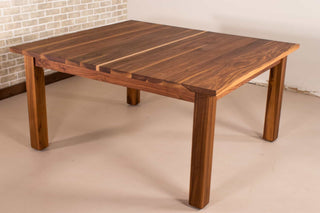 square walnut parsons table