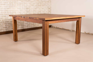 square walnut parsons table