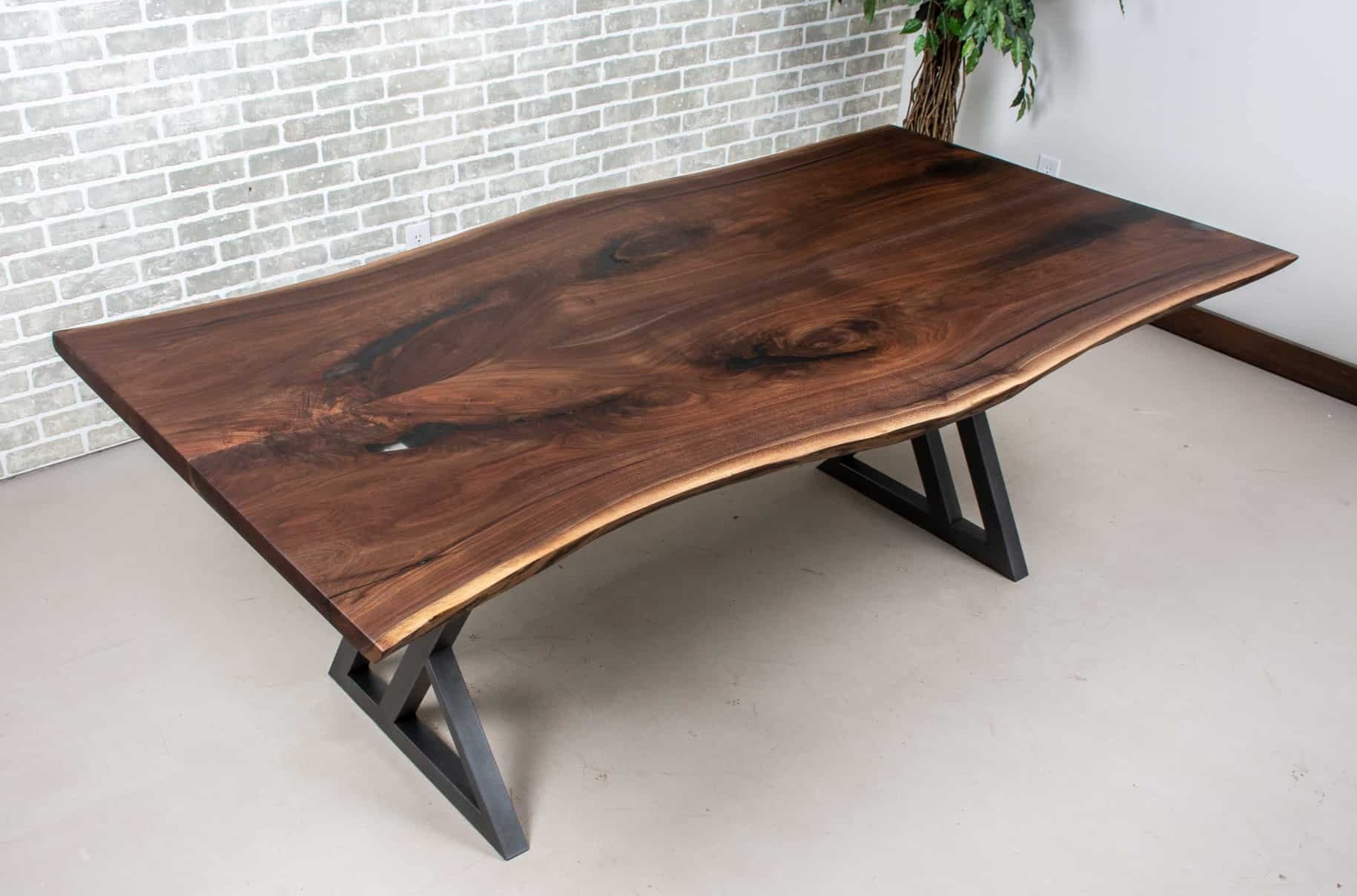 Dark Wood Live Edge Desk