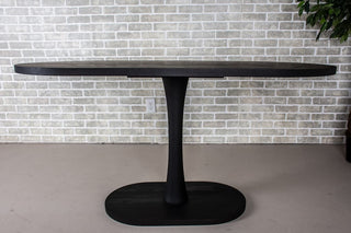 Black stained ash racetrack oval Jarvis dining table.