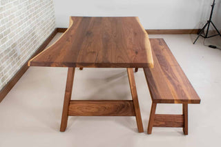 Kinbrook Live Edge Dining Table With Bench - Loewen Design Studios