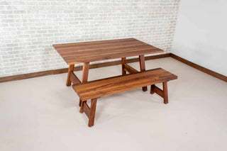 Kinbrook Milled Edge Dining Table With Bench - Loewen Design Studios