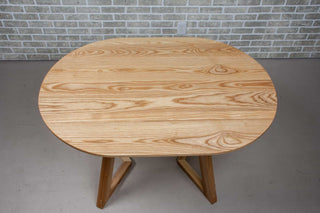 oval ash table on caldwell legs