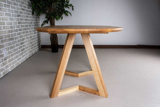 oval ash table on caldwell legs