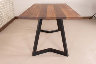 Saguaro Table on Black Steel Chevron Legs - Loewen Design Studios