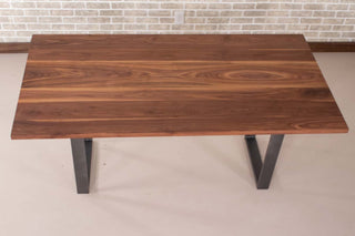 Saguaro Table on Steel Angle U Legs in Gunmetal - Loewen Design Studios