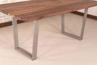 Saguaro Table on Steel Angle U Legs in Nickel - Loewen Design Studios