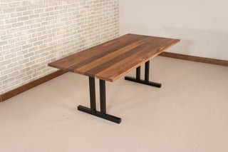 Saguaro Table on Steel Double T Legs - Loewen Design Studios