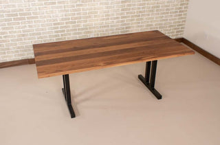 Saguaro Table on Steel Double T Legs - Loewen Design Studios