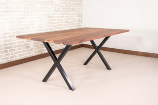 Saguaro Table on Steel X Legs - Loewen Design Studios