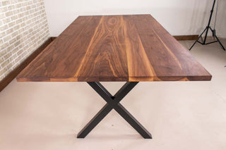 Saguaro Table on Steel X Legs - Loewen Design Studios