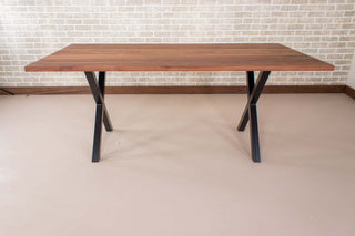 Saguaro Table on Steel X Legs - Loewen Design Studios
