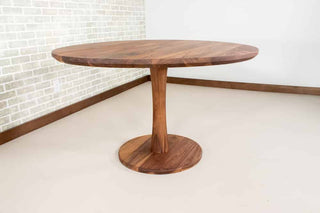 Walnut Jarvis Round Dining Table - Loewen Design Studios