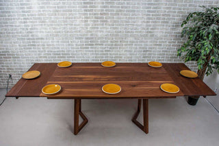 walnut counter height extension table