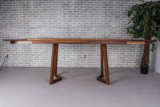 walnut counter height extension table