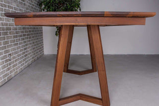 walnut counter height extension table