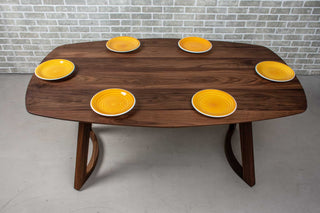 squoval walnut table on walnut chesboro legs