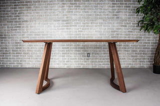 squoval walnut table on walnut chesboro legs